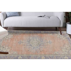 Tapis de style turc imprimé en 3D : design antique violet, avec poils doux - Product Image 2