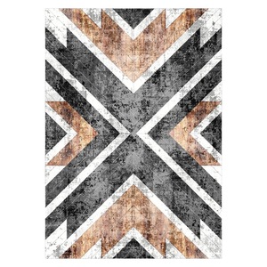 RUGS DEPOT LXDP-0870 Wholesale Charcoal Grey Contemporary Abstract Digital Printed Machine Washable Chenille Area Rug Non <b>Slip</b> - Product Image 1