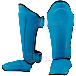 Protège-tibia réglable et durable pour l'entraînement de kickboxing MMA, protège-tibias rembourrés personnalisés, protège-tibias de boxe - Product Image 1