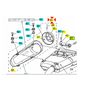 การ์ดป้องกันท่อไอเสียด้านขวาสำหรับยามาฮ่า เอ็มที 03 ปี 2006 วัสดุสแตนเลส - Product Image 1