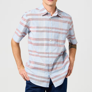 High Quality <b>Men's</b> Office Slim Fit <b>Striped</b> Casual Fashion Cotton Oxford <b>Shirt</b> <b>Long</b> <b>Sleeved</b> Plus Size Formal Flannel Style - Product Image 2