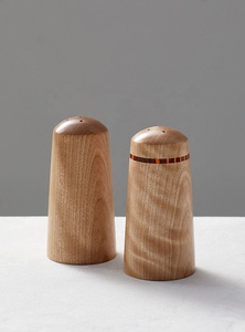 Juego de Salero y Pimentero de Madera Ecológica con Grabado Personalizado, Diseño Elegante, Apto para Lavavajillas, para Decoración de Hoteles, Restaurantes y Hogares - Product Image 1