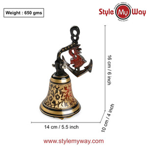 Cast Iron <b>Door</b> Bell <b>Rustic</b> Finished Metal Hanging Courtyard Bell Wall Mounted Welcome Home <b>Door</b> Bell Home Decoration Suppliers - Product Image 4