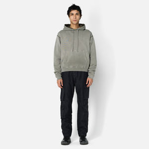 400 Gsm personnaliser coton graphique hommes écran bouffée impression en détresse poids lourd lavage à l'acide fabricants surdimensionné sweat à capuche personnalisé - Product Image 2