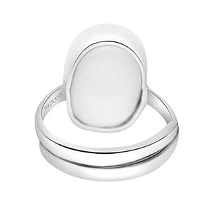 Certified White Opal Astrological Gemstone <b>Silver</b> <b>Ring</b> ARIHANT GEMS' Natural White Opal <b>Ring</b> <b>Adjustable</b> and Fashionable Cut - Product Image 5
