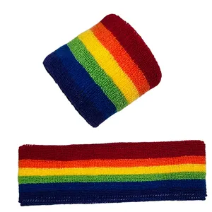 Sport Rainbow Colorful Heavy Terry customize headbands