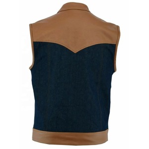 Latest 2025 Vest Waistcoat Waxed Real Cow Leather with Customized Size <b>Brown</b> Men 100% Genuine Leather Vest Wholesale Rate - Product Image 3