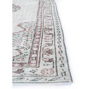 Tapis en laine noué à la main beige-brun vintage pour la maison - Idéal pour salon, couloir, entrée, chambre d'adolescent - Motif médaillon rectangulaire en puzzle - Product Image 4