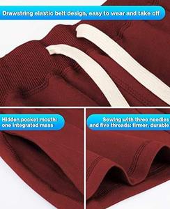 Pantalones cortos térmicos de forro polar de alta calidad para hombre al por mayor, pantalones cortos cálidos para gimnasio y Fitness, pantalones cortos de calle de forro polar de algodón OEM personalizados - Product Image 5