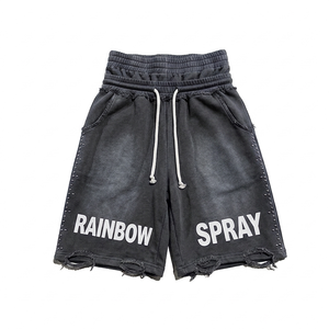 Shorts d'été personnalisés pour hommes 100 % coton, coupe sportive, taille mi-haute, style rétro délavé, séchage rapide et respirant - Product Image 3