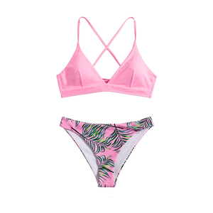 Traje de baño de mujer Bikini personalizado con parches bordados Bikini de cintura alta Traje de baño Ropa de playa Conjunto de bikini de dos piezas 2025 - Product Image 1