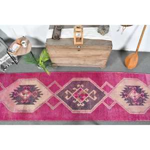 พรมปูพื้นขนสัตว์ตุรกีสีม่วงม่วงวินเทจขนาด31x108ฟุตชุดลาเท็กซ์สำรองขนาดใหญ่สำหรับตกแต่งห้องรับแขกโถงทางเดินวัยรุ่น - Product Image 5