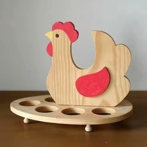 Wooden Egg Rack With Elegant Lines And Handmade Craft Suitable For Classic Farmhouse Style Homes - Product Image 2