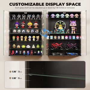 <span class=keywords><strong>Vitrine</strong></span> avec éclairage LED, étagère murale transparente <span class=keywords><strong>pour</strong></span> figurines de collection, modèles d'action, jouets, <span class=keywords><strong>vitrine</strong></span> DR574 - Product Image 4