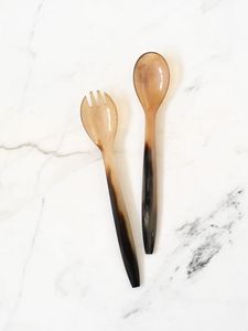 Cubiertos de estilo Animal único variado, espejo pulido, cuchara de cuerno de búfalo de buey Natural, decoración de mesa elegante para restaurante - Product Image 3