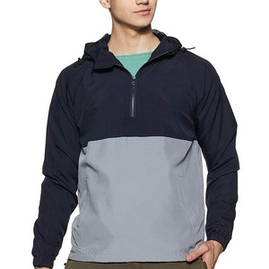 Veste d'hiver personnalisée pour homme en cuir et toile, col montant, imperméable, coupe-vent, respirante, avec impression en relief - Product Image 1