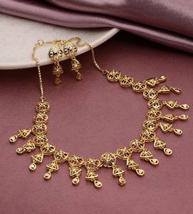 Ensemble de colliers légers en plaqué or pour femmes en cuivre et laiton Chapado En Oro Oro Laminado pour les mariages - Product Image 1