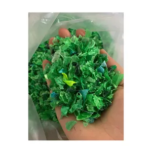 Hot Wahed Seco Limpo 12mm Azul Branco Verde Marrom Personalizado PET Pequena Escala De Plástico PET Garrafas Flocos