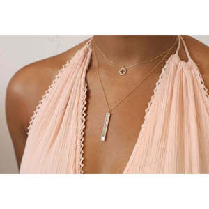 Clover Pave Necklace <b>with</b> Diamond Pearl Rhodium Plated <b>Cross</b> Pattern 14k White Rose 18k Gold Trendy Box <b>Chain</b> for Engagement - Product Image 3