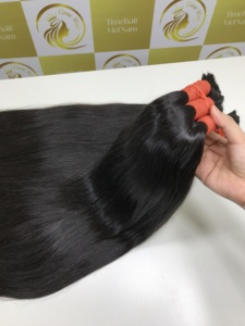ผมต่อแบบ Remy ผมตรงสีธรรมชาติแบบไม่ผ่านกระบวนการผมลอนแบบหลวมแบบไม่ผ่านกระบวนการผมเป็นลอนแบบ100% - Product Image 4