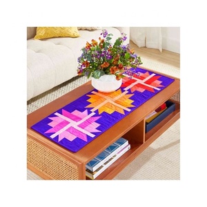 100% camino de mesa de algodón orgánico de alta calidad peso ligero Jacquard diseño Floral tela suave rectangular a prueba de aceite para el hogar de la boda - Product Image 2