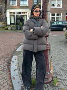 2025 nouvelles femmes coton rembourré veste hiver court à capuche en vrac coton manteau coréen femmes Parkas manteau solide vêtements d'extérieur femmes bouffant - Product Image 4