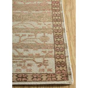 พรมขนสัตว์ถักมือ Erbe สีเบจ-น้ำตาล ลายเหรียญสี่เหลี่ยมผืนผ้า ทำด้วยมือสำหรับห้องนั่งเล่น ห้องโถง รุ่นใหม่ GS-1017 พรมโพลีเอสเตอร์ - Product Image 4