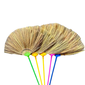 Balai à gazon naturel fait à la main à trois coutures Balais et pelles à poussière de qualité supérieure - Product Image 2