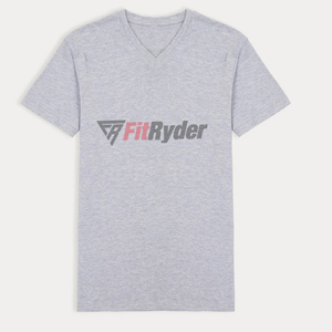 2024 Logotipo de impresión personalizado con cuello en V Slim Fit camisetas de hombre secado rápido transpirable algodón poliéster Material tarifa al por mayor - Product Image 1
