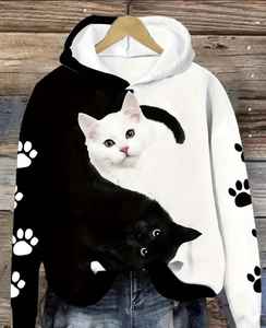 Sweat à capuche d'hiver pour homme élégant et confortable, 100% coton avec impression numérique et broderie pour l'hiver - Product Image 2