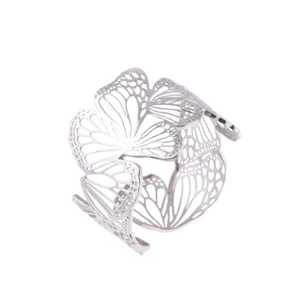 925 Sterling <b>Silver</b> Fashion <b>Cuff</b> <b>Bracelet</b> Butterfly Model - Product Image 2