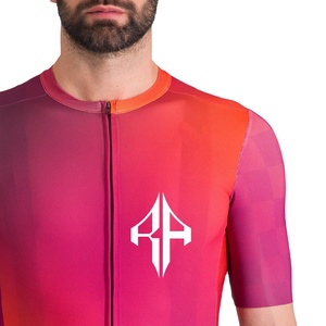 Maillots de cyclisme de sublimation pour hommes avec fermeture éclair complète de nouveau style 100% matériau en polyester Logo personnalisé de haute qualité pour hommes - Product Image 5