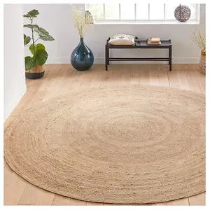 手工编织100% 天然可洗设计编织麻黄地毯地毯地板门垫