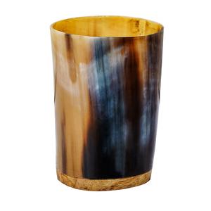 Tasse en corne naturelle et verre fait à la main rustique poli ensemble idéal pour boire bar décor style médiéval cadeaux et célébration - Product Image 1
