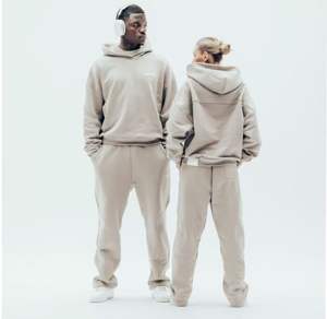 Survêtements unisexes de qualité supérieure, logo personnalisé imprimé, streetwear tendance, coupe régulière, sweat-shirt à capuche et pantalon, automne-hiver - Product Image 5