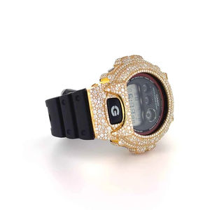 Reloj de Diamantes Moissanite Completamente Engastado, Correa de Aleación, Cuarzo, Diseño Personalizado, Estilo Hip Hop, Regalo de Moda para Él, Estilo Urbano - Product Image 4