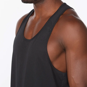 Camiseta sin mangas de algodón y poliéster para hombre de alta calidad, precio al por mayor, ropa informal de entrenamiento para gimnasio y correr - Product Image 3