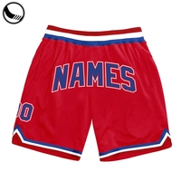 Shorts de basketball personnalisés pour hommes et femmes, coupe athlétique, en maille respirante, motif étoiles sublimées marine, en polyester