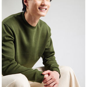 Sweat-shirt à capuche pour homme en gros, en molleton de coton doux, col rond, pull pour homme, sweat-shirt de sport imprimé, pull en tricot, tissu en terry - Product Image 3