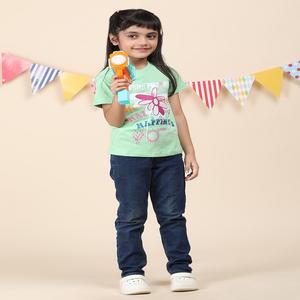 Camiseta de cuello redondo para niñas de algodón Smart Look 100% disponible diferentes métodos de impresión camiseta para niñas cuidadosamente seleccionadas que absorbe la humedad - Product Image 5