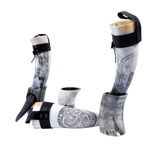 Handcrafted Polished Eco-Friendly Modern Excellent Designer <b>Horn</b> Stand Real Natural Viking <b>Drinking</b> <b>Horn</b> by Crescent Crafts - Product Image 1