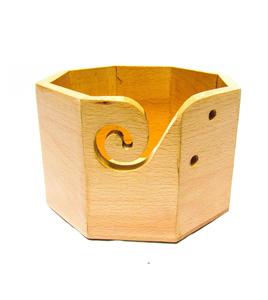 Porte-bol en fil octogonal Portable en bois de hêtre dur massif de qualité supérieure pour tricoter au Crochet coffret cadeau de Noël - Product Image 4