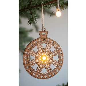 Eco Conscious Wooden Christmas Wall <b>Hanging</b> <b>Ornaments</b> For Sustainable Home Decor Supporting Natural Living And Seasonal Beauty - Product Image 1
