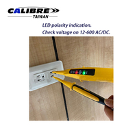 Testeur de tension 2 pôles TAIWAN CALIBRE 12-600V avec indication de polarité LED, protection IP66, sans piles, pour réparation automobile