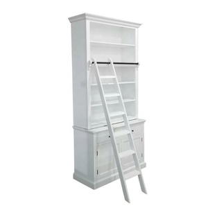 Tủ sách với thang gỗ rắn thư viện Tủ Sách gõ xuống tủ trưng bày làm cho đồ nội thất văn phòng nhà tối giản hiện đại - Product Image 3