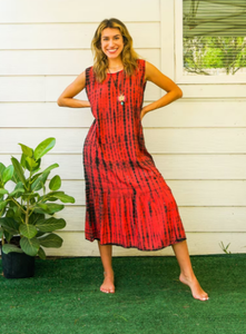 Nouvelle collection Arrivée en vrac Produit le plus vendu Robe longue Tie Dye nouvellement conçue avec un style tendance Maxi multicolore - Product Image 2