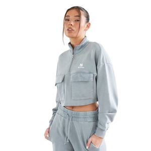 Femmes Street Style Loose zipper washed jacket avec les poches de flop - Product Image 1