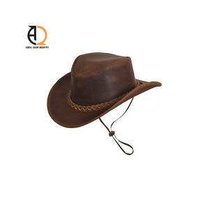 Chapeaux de cow-boy en cuir occidental avec protection solaire respirante pour la plage et l'extérieur pour hommes - Product Image 4