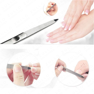 Lime à ongles en acier inoxydable avec logo personnalisé, double face, outil professionnel de manucure et pédicure, fournisseur OEM de marques privées - Product Image 5
