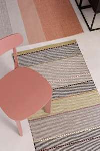 Alfombras decorativas suecas modernas de algodón a rayas Jacquard, juegos de alfombras económicas para interiores y exteriores, técnicas tejidas de gran valor ITHL - Product Image 2